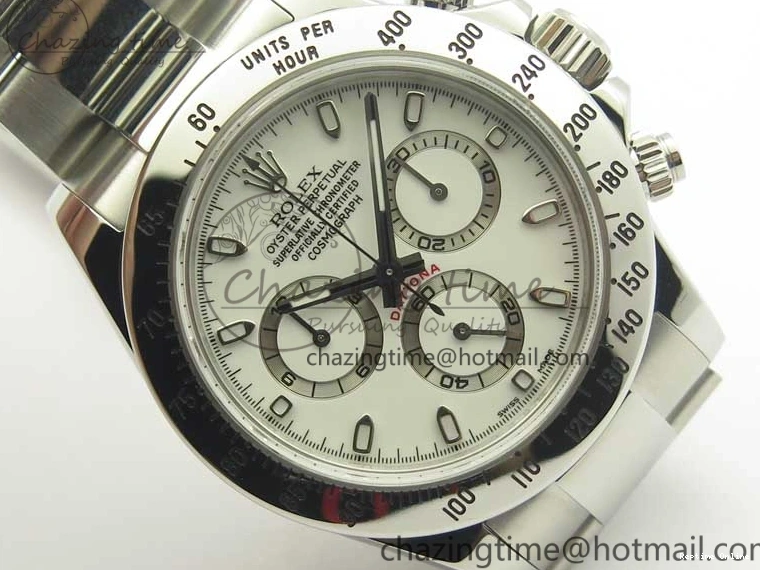 0412 Daytona 116520 ARF 1:1 Best Edition 904L SS Case and Bracelet White Dial A4130 Super Clone V Neat 3419